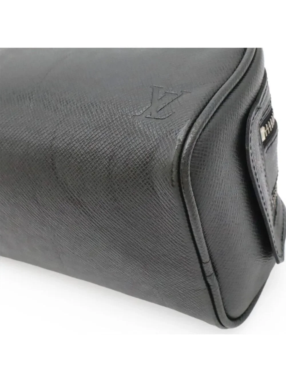 Louis Vuitton Taiga Trousse Yvan Clutch Pouch Leather Ardoise Black